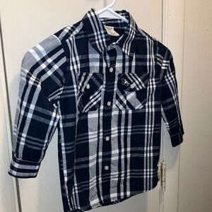 American Hawk Classic Kids Plaid Button-Down Shirt 4T